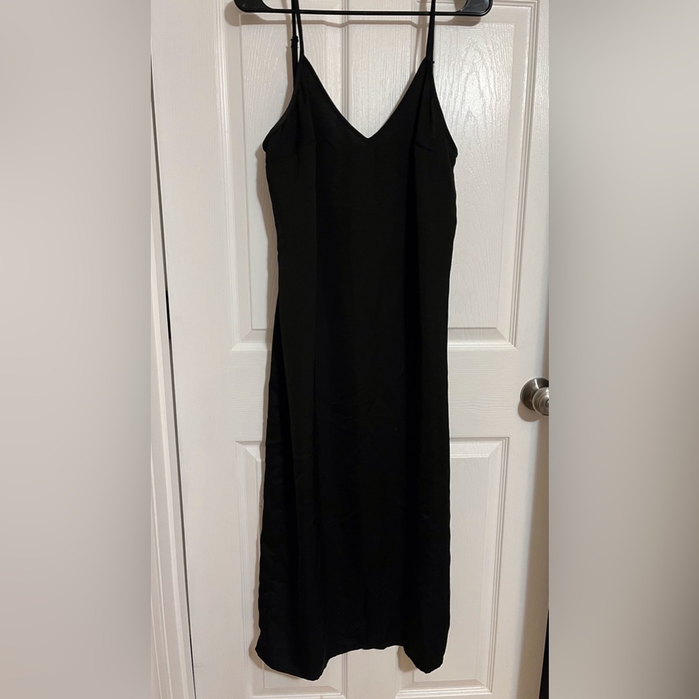 Black, Silk, maxi dress